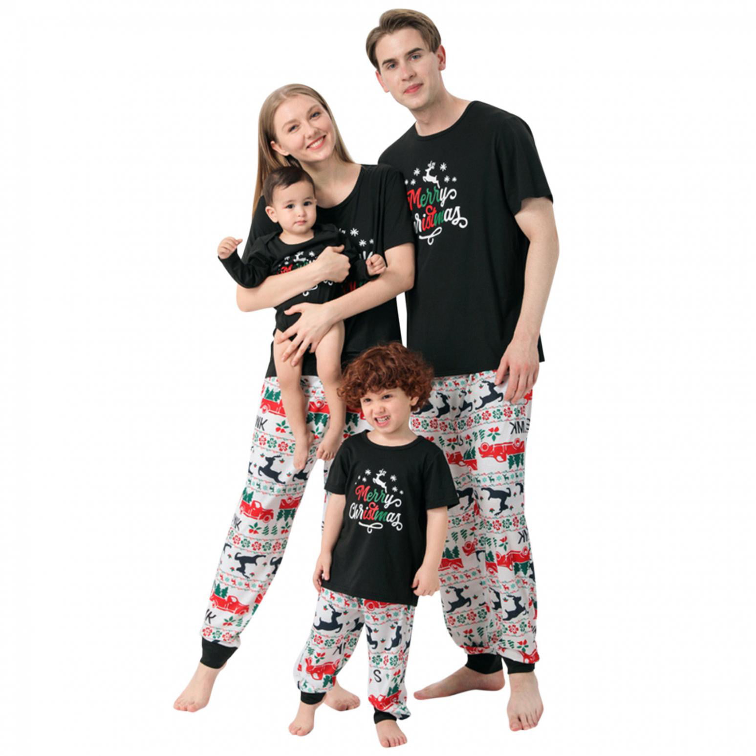 Matching Husband Wife Reindeer Christmas Pajamas Gift 