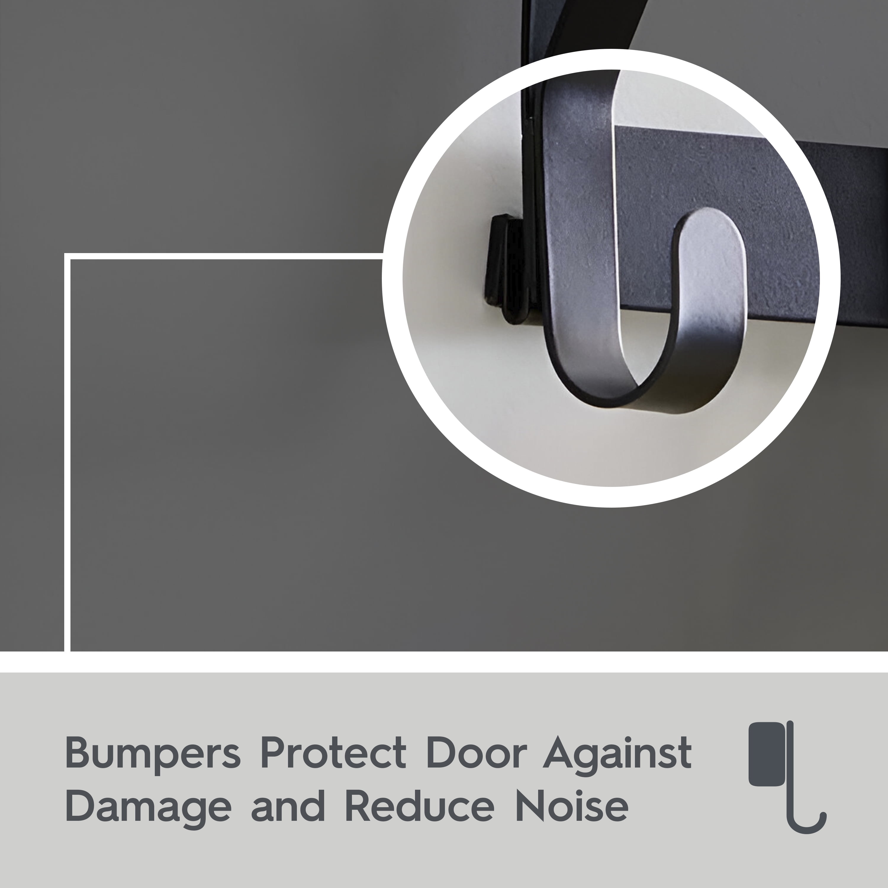 Better Homes & Gardens SnugFit Over-the-Door Hook Rack – 3 Double Hooks, Matte Black Steel