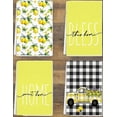 thumbnail image 3 of Spring Summer Lemon Kitchen Towels Dish Towels, Bless Home Lemons Truck Hand Towels 18x26 Inch Seasonal Lemon Decoration Towels Set of 4, 3 of 6