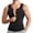 Black, variant on ZVNAΖH Men's Sauna Sweat Vest, Full Zip Compression Waist Trainer Tank for Gym & Body Shaping, S-3XL