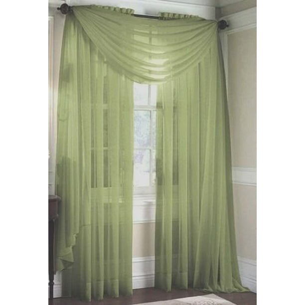 Solid Sheer Window Scarf Decotex