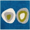 SAFAVIEH Clark Abstract Shag Area Rug, Blue/Multi, 5' x 5' Square