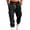 Black, variant on Cargo Pants, Durable Work Trousers with Multiple Pockets, Stretch Fabric for Comfortable Hiking, Casual Streetwear, and Daily Wear, Elastic High Waist, Wide Leg, Baggy Design
