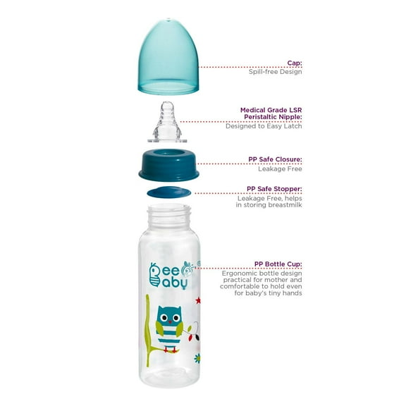 BeeBaby Advance   Anti-colic to Sippy bottle 250 ML / 8Oz.-Blue
