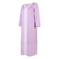 thumbnail image 6 of Nightgowns for Women V Neck Sleepwear Loungewear,Floral Print Comfy House Dresses Long Sleeve Sleep Dress Nightshirt Sleepwear,Full-Length Asymmetric Plus Size Pajama Dress,Purple S-2XL, 6 of 9