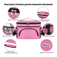 thumbnail image 2 of Lonchera Térmica Bolsa Almuerzo De Hombro Gran Capacidad 14l Xtellar rosa, 2 of 4