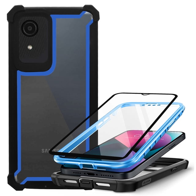 Funda Tough 360 Para Galaxy A03 Core Mas Mica 9D Azul Atti Galaxy A03 Core