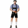thumbnail image 4 of Men's Beer Festival Party Suit Oktoberfest Halloween Adult Costume Shirt And Overalls Set, 4 of 4