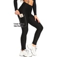 thumbnail image 2 of SEASUM Women's Butt Lift Leggings With Pockets Tummy Control Textured Booty Pants Workout Gym Tights Black M, 2 of 6
