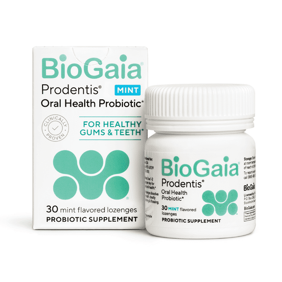 BioGaia Prodentis | Oral Probiotics | Promotes Healthy Gums & Teeth | Defends Against Bad Breath & Dental Problems | Improves Oral Health | Mint Flavored Dental Probiotic Lozenge