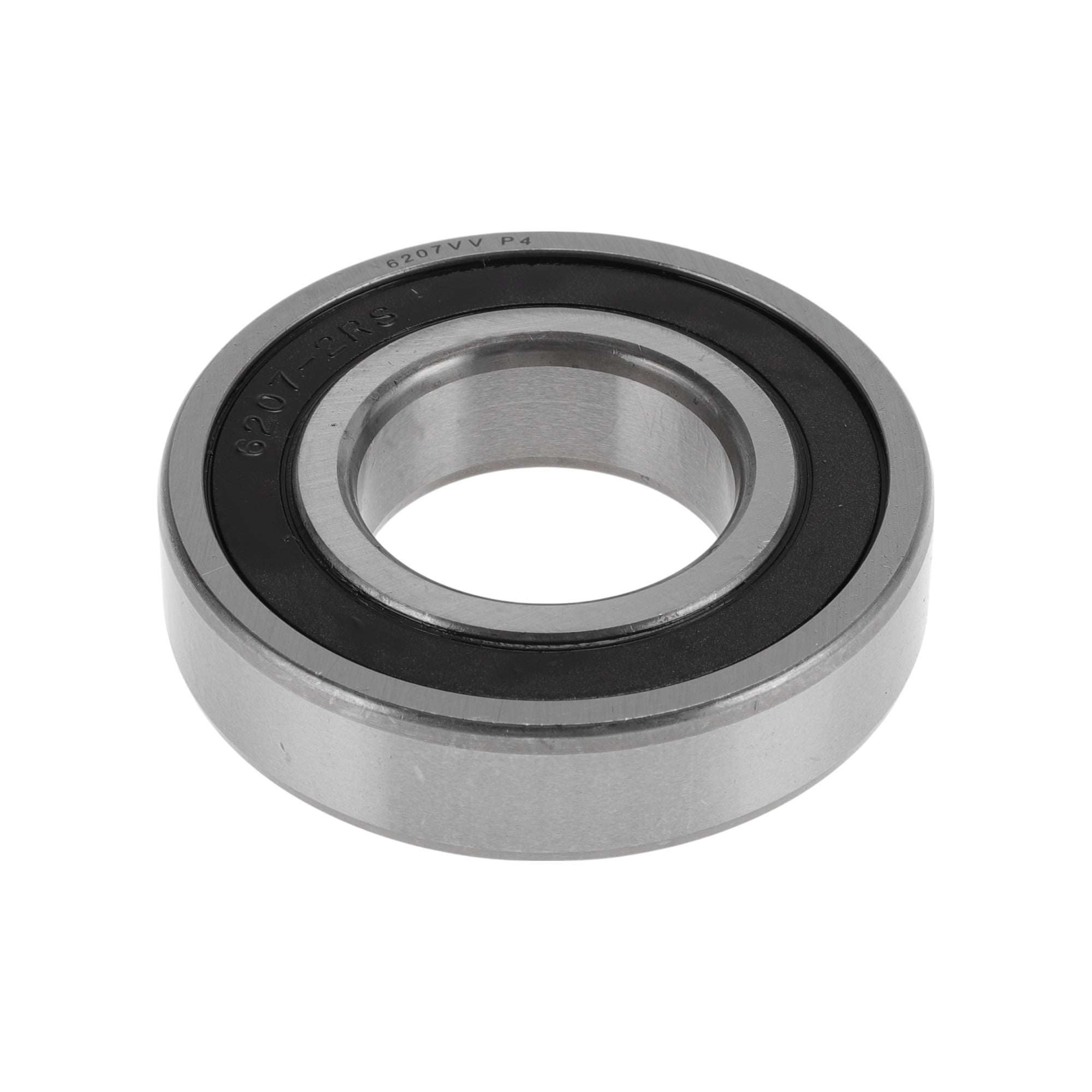Unique Bargains 6207VV Deep Groove Ball Bearings 35x72x17mm P4 Double Rubber Seal Lubricated Bearings 1 Pcs Car Silver Tone,Black