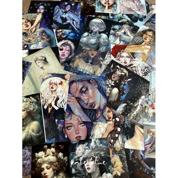 26 Sheets Fairy Character Scrapbook Paper - Bright and Dark Styles for DIY Junk Journals and Handbooks