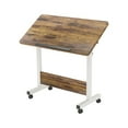 thumbnail image 1 of Small Standing Desk Adjustable Height Portable Mobile Stand Up Desk With Wheels Small Spaces Home Office Computer Workstations, 1 of 9
