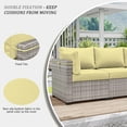 thumbnail image 4 of Pakunoda 8Pcs Cushion Covers for Outdoor Furniture, Waterproof Patio Cushion Covers Replacement Slipcovers with Zipper, Washable Reusable Outdoor Cushion Covers Light Yellow, Covers Only, 4 of 7
