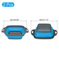 thumbnail image 2 of Unique Bargains Collapsible Colander Set, 2 Pcs Silicone Square Foldable Strainer for Pasta, Vegetables, Fruits - Blue Large, 2 of 5