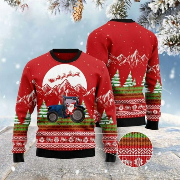 Noel Tractor 3D Christmas Sweater, Christmas Sweater, 3D Sweater, Funny Xmas Sweaters