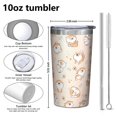 thumbnail image 4 of Shibainu and Love 10oz Tumblers Stainless Steel Tumbler with Lid and Straw,Vacuum Insulated Double Wall Travel Tumbler Cups with Cleaning Brush for Coffee, Tea, 4 of 4