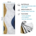 thumbnail image 2 of Blue White Gold Marble Pattern Hot Yoga Mat Towel Non Slip for Hot Yoga - Quick-Drying Yoga Mat Cover with 4 Corner Pockets with Travel Bag - Hot Yoga Towel Non Slip 70"x26", 2 of 6