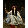 thumbnail image 2 of Hugues Merle 12x14 Gold Ornate Wood Frame and Double Matted Museum Art Print Titled - L'Enchaeuse (The Sorceress) (1883), 2 of 4