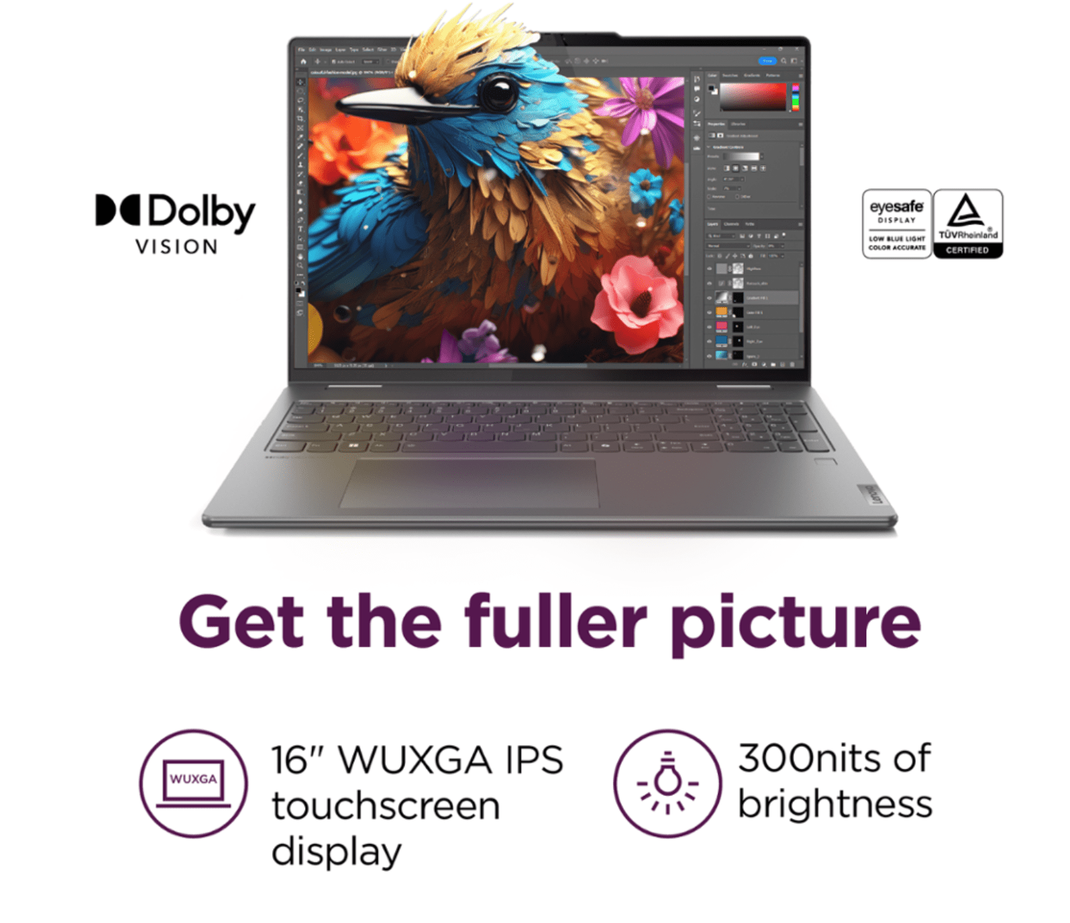 Lenovo Yoga 7i 2-in-1 Laptop, 16" 2K Touchscreen Display, Core Ultra 7 155U (Up to 4.80 GHz), 16GB RAM, 1TB PCIe SSD, Wi-Fi 6E, Backlit KB, FP Reader, TB 4, Webcam, Keypad, Win 11 Pro,W/stylus Pen