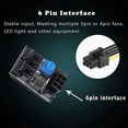 thumbnail image 2 of 3-pin 4-pin Fan Adapter Pwm Pc Case Cooling Fan Hub 8-way Splitter 12v Speed Controller With 6-pin Power Port, 2 of 5