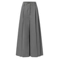 thumbnail image 6 of Lixiuxyad Wide Leg Pants Pants For Women Palazzo Pants Summer Printed Cropped Cotton Linen Comfy Baggy Trousers With Pockets Fashion Elegant Party High Waist Wide Leg Trousers Flared Pants Gray, 6 of 6