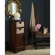 Safavieh Connery Solid Nautical 2 Wicker Basket Storage Cabinet