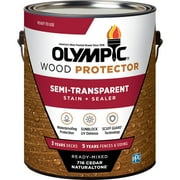 Olympic Wood Protector Cedar Semi-Transparent Exterior Wood Stain and Sealer, 1 Gallon