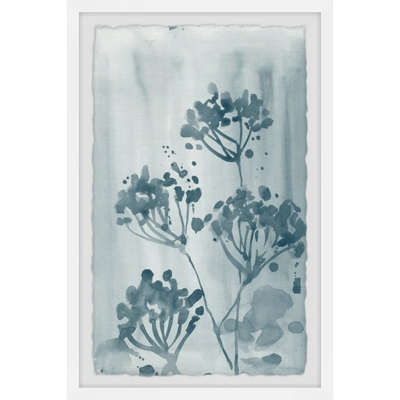 Parvez Taj Midnight Blue Blooms Framed Wall Art