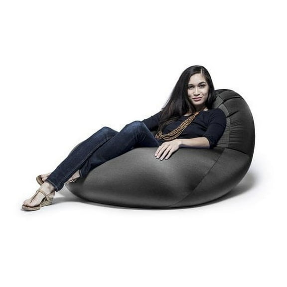 Jaxx Nimbus Spandex Bean Bag Chair for Adults-Furniture for Rec, Family Rooms and More, Large, Black