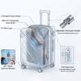thumbnail image 3 of Rosamo 3-Piece 20 inch Carry on Luggage Set,  Hardside  Suitcase with Spinner Wheels TSA Lock，Lightweight luggage for boarding airplanes, Travel Backpack, Toiletry Bag, 3 of 9