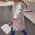 thumbnail image 3 of Gibobby Chamarra acolchada ligera para mujer, Chaleco largo de invierno para mujer, con cierre, ligero, acolchado, moderno, cálido, con capucha, ropa de chamarra(Caqui,XG), 3 of 4