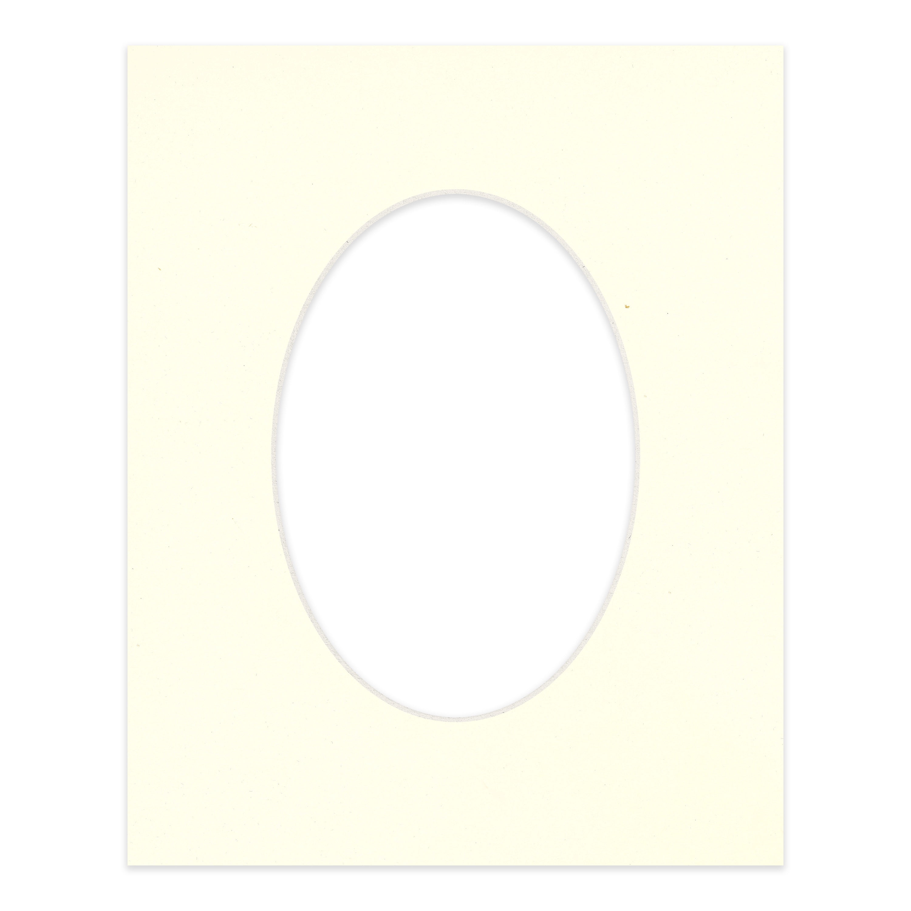 Cream Linen Picture Frame Mat for 18x24 Frames - Oval Opening for 13x19 Photos - 1 Mat