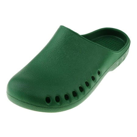 

s Shoes Non-Slip Flexible Safety Work Slippers Clogs - Green 26cm