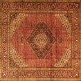 thumbnail image 1 of Ahgly Company Indoor Square Medallion Orange Traditional Area Rugs, 7' Square, 1 of 1