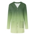 thumbnail image 4 of TTUHYWXI Cardigan Sweaters for Women Lightweight Open Front Long Sleeve Cardigan with Pocketes Fall Trendy Gradient Clothes (Green, 3XL), 4 of 8