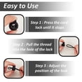 thumbnail image 4 of 1box 140pcs 7 styles Plastic Spring Cord Locks with 20M Polyester Elastic Cords Black 3~27x3~23.5x3~18mm Hole: 4~6x4~6.5mm, 4 of 6