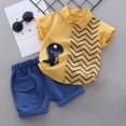 thumbnail image 3 of Uxgjfwu Outfit For Kids Short Sleeve Dinosaur Shirts Shorts Sets Casual Summer Clothing Sets Little Boys Suits, 3 of 4