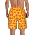 thumbnail image 3 of KLL fall retro maple leaf Men's Casual Summer Beach Shorts Hawaiian Shorts with Pockets-XX-Large, 3 of 5