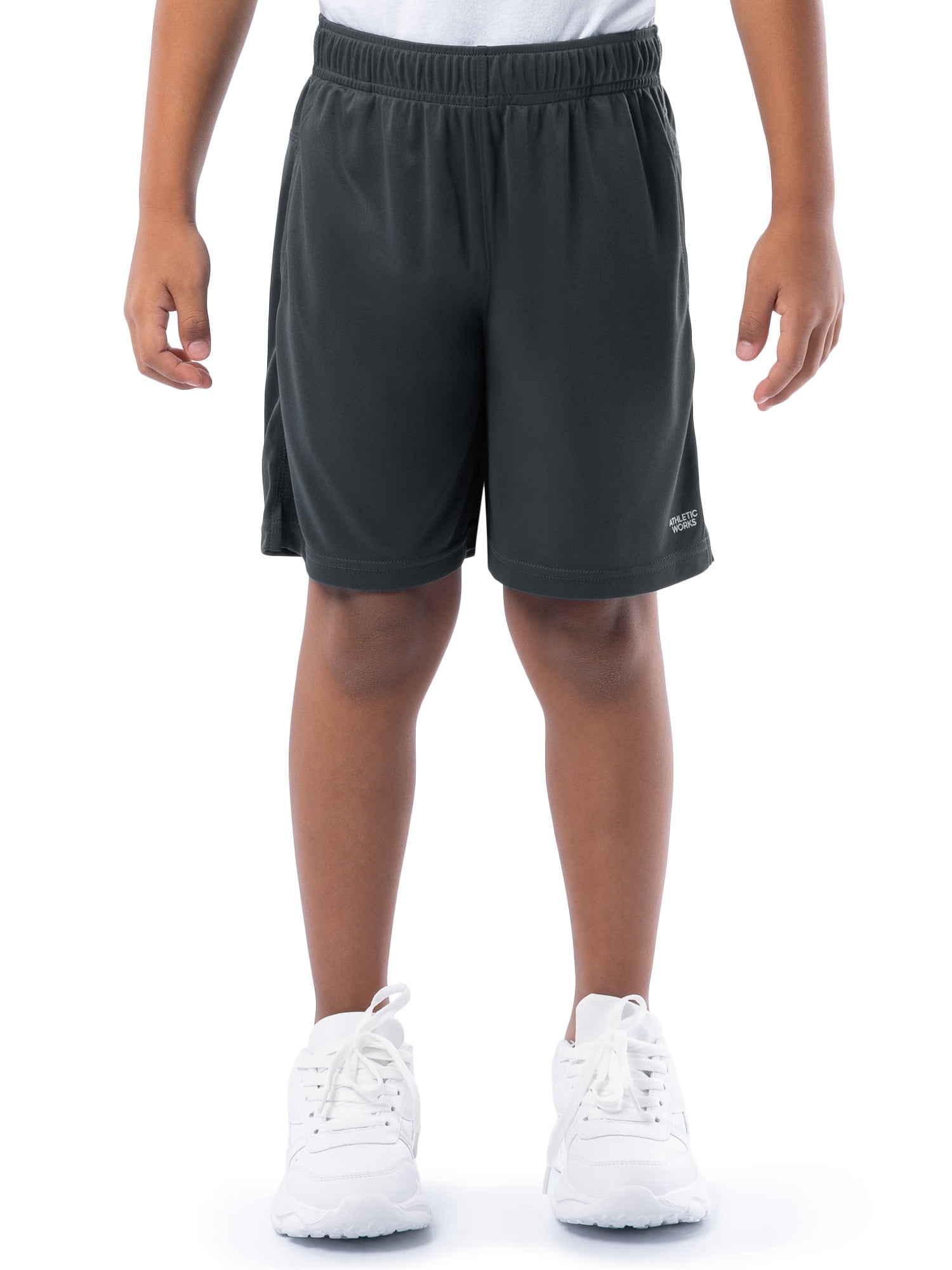 Athletic Works Boys Core Performance Shorts, 2-Pack, Sizes 4-18 & Husky