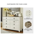 thumbnail image 4 of Ashley Furniture Willowton 6 Drawer Double Dresser in Whitewash, 4 of 6