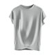 thumbnail image 2 of Fiudx Camisas de Mujer Top de Cuello Redondo de Manga Corta de Color Sólido Informal y de Moda para Mujer, 2 of 6