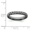 thumbnail image 5 of 925 Sterling Silver Stackable Expressions Black-plated Ring Size: 9; for Adults and Teens; for Women and Men, 5 of 5