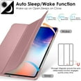 thumbnail image 3 of iPad PRO 11 Inch 2 3 4 Gen [ PRO 11 2nd 2020 3rd 2021 4th 2022 ] A2759 A2435 A2761 A2762 A2377 A2459 A2228 A2068 A2230 A1980 A2013 Slim Hard Shell Protective Stand Cover - Rose Gold, 3 of 7