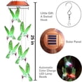 thumbnail image 2 of Morttic Color-Changing LED Solar Mobile Wind Chime LED Changing Light Color Waterproof Six Hummingbird Wind Chimes for Home Party Night Garden Decoration (Hummingbird), 2 of 7