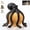 Black, variant on Octopus Ocean Decor Table Lamp,LED Ocean Themed Bedside Light (Marble) | 6in Coastal Octopus LED Lamp with Warm Glow, USB Powered Nautical Decor for Bedroom, Living Room, Desk & Beach House Gift