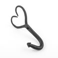 thumbnail image 5 of Renovators Supply Black Heart Style Coat and Robe Hooks 4 in. L Wrought Iron Powder Coat Finish Key and Towel Wall Mount Metal Hanger Hook Decor w/Screws Pack of 4, 5 of 8