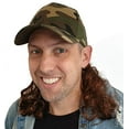thumbnail image 3 of HandinHandCreations Mullet Camo Hat with Attached Brown Hair Wig for an USA All American Camouflage Country Costume Quality Wig, 3 of 3