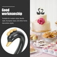 thumbnail image 4 of WRITWAA Swan Figurines Home Decor Resin Swan Models Black 1 Pair 3.5x1.9in, 4 of 6