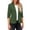 *Army Green, variant on Women's 3/4 Sleeve Open Front Blazer,Casual Rolled Cuff Suit Jacket,Solid Color Workwear Coat Purple,Womens Plus M